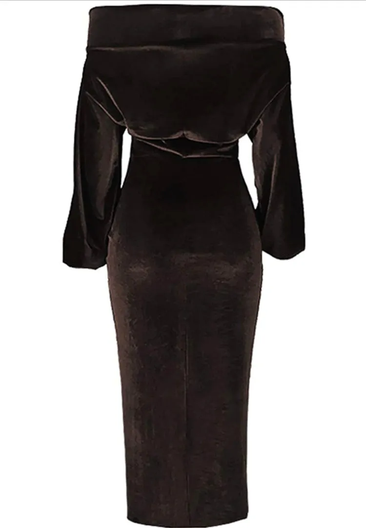 A classic - velvet off shoulder dress
