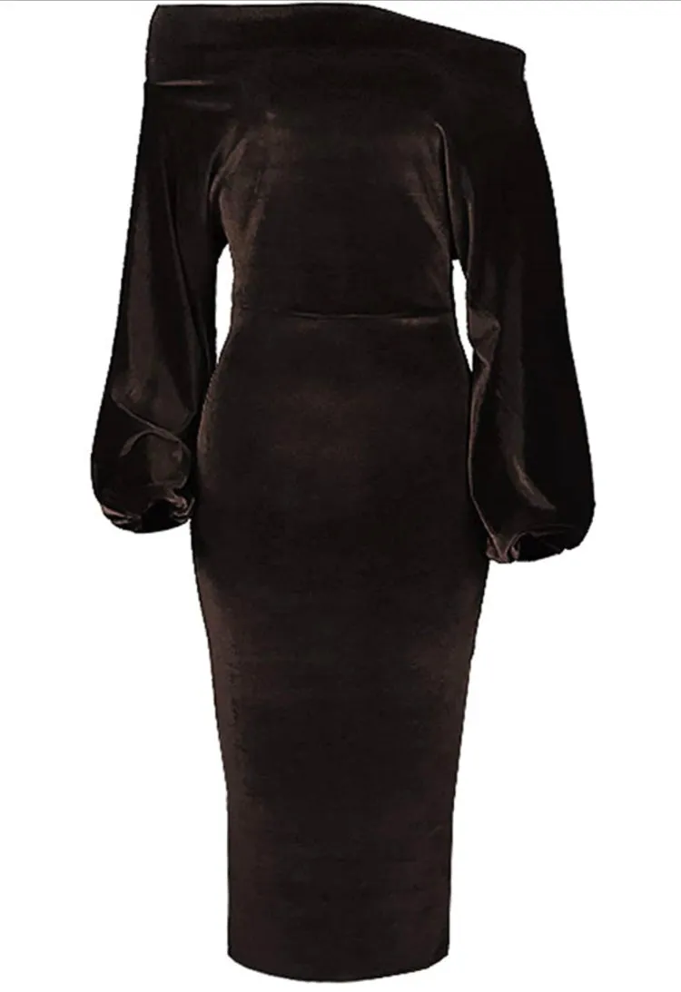 A classic - velvet off shoulder dress