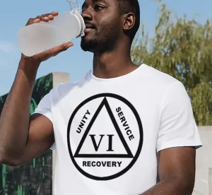 AA - 10"  Symbol Year Sober SS Tee