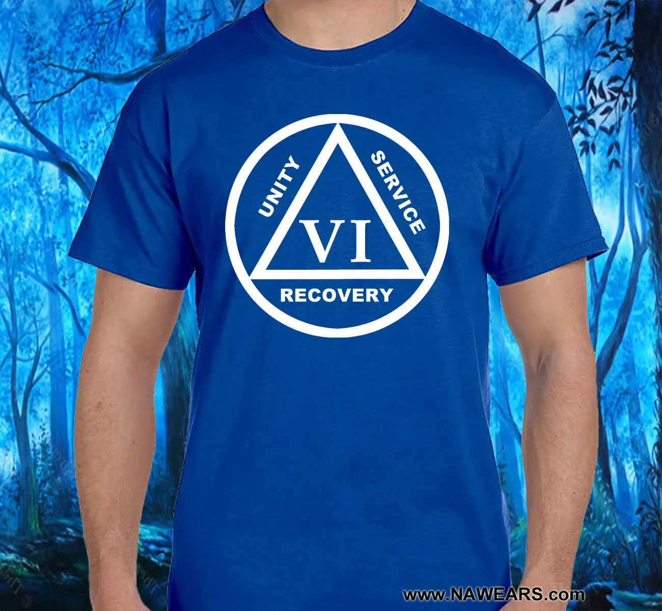AA - 10"  Symbol Year Sober SS Tee