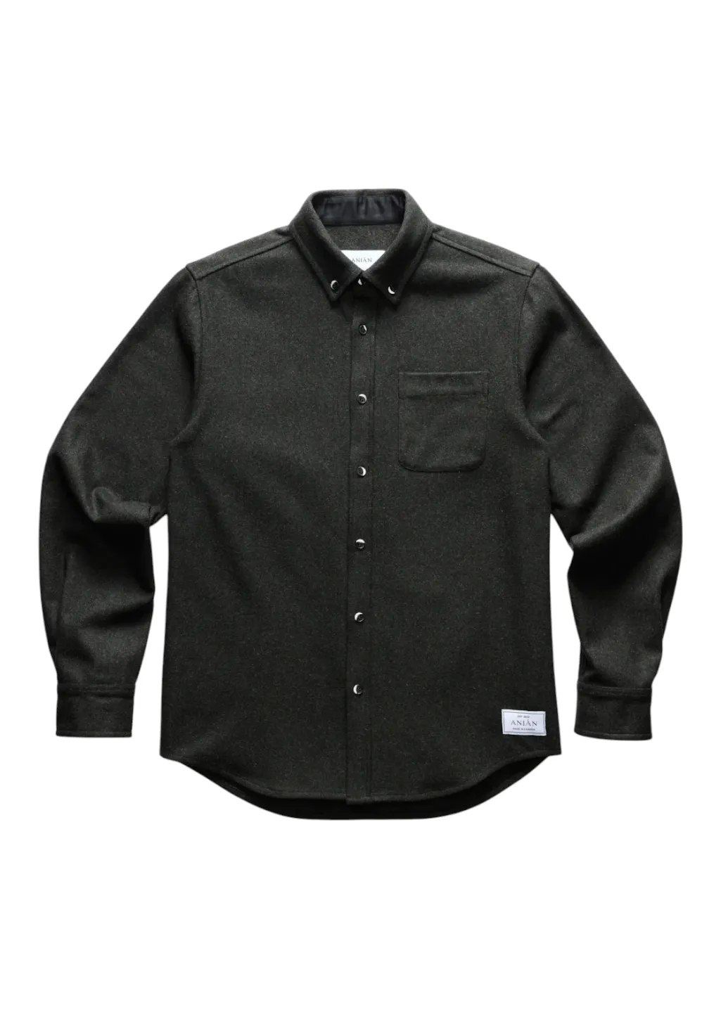 ANIÁN - 17oz Modern Melton Wool - Olive