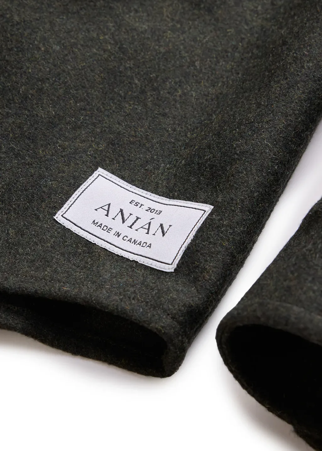 ANIÁN - 17oz Modern Melton Wool - Olive