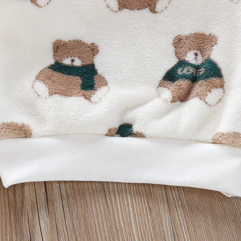 Babymoon Set of 2 | Baby Sleepwear Nightsuit Kid’s Nightdress T-shirt with Pants Pajamas Winter Sweater | White