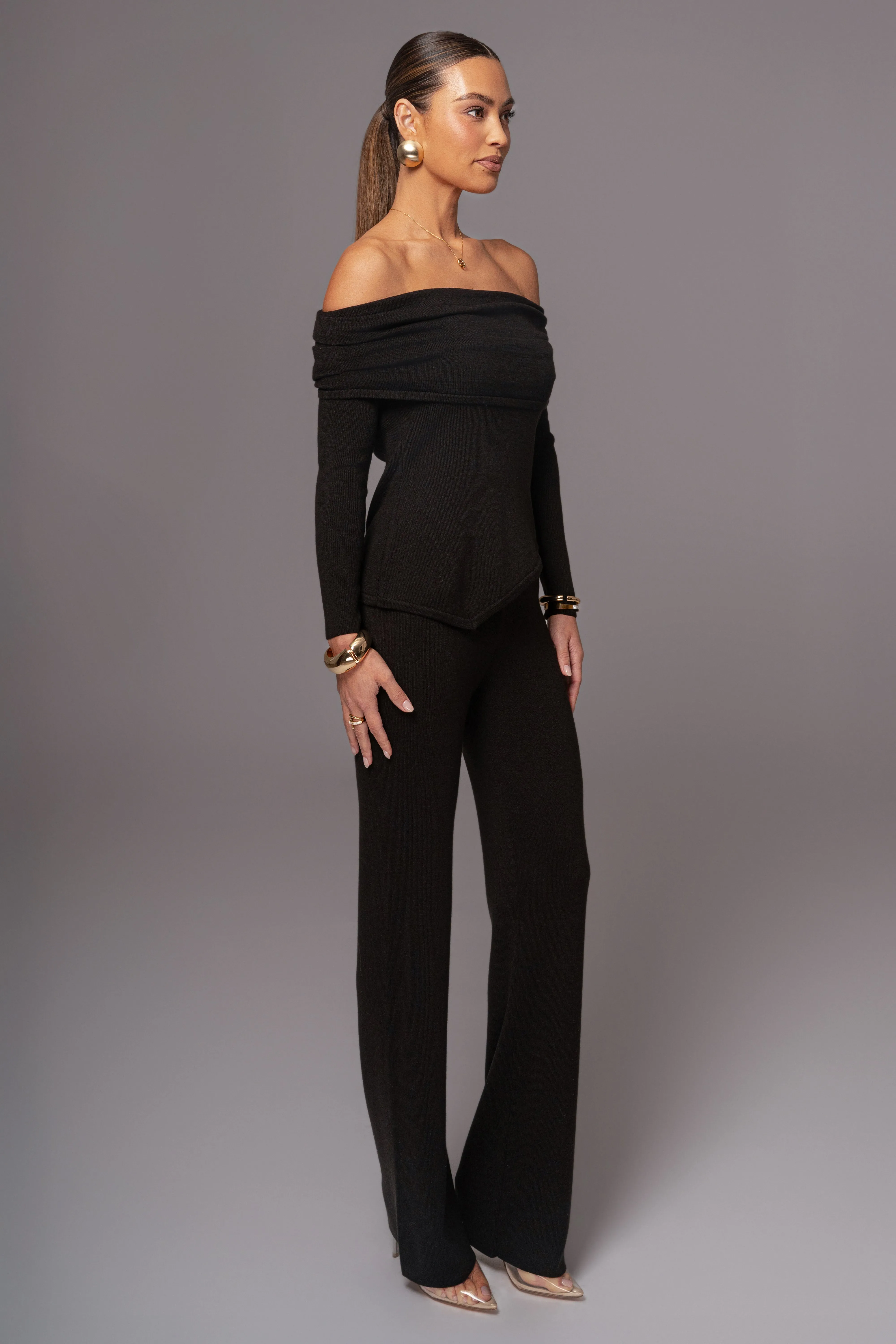 Black Alani Knit Pants