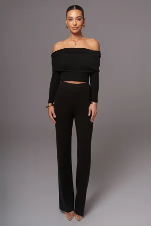 Black Alani Knit Pants