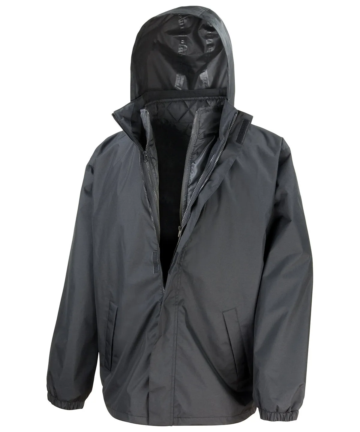 Black - Core 3-in-1 jacket with quilted bodywarmer