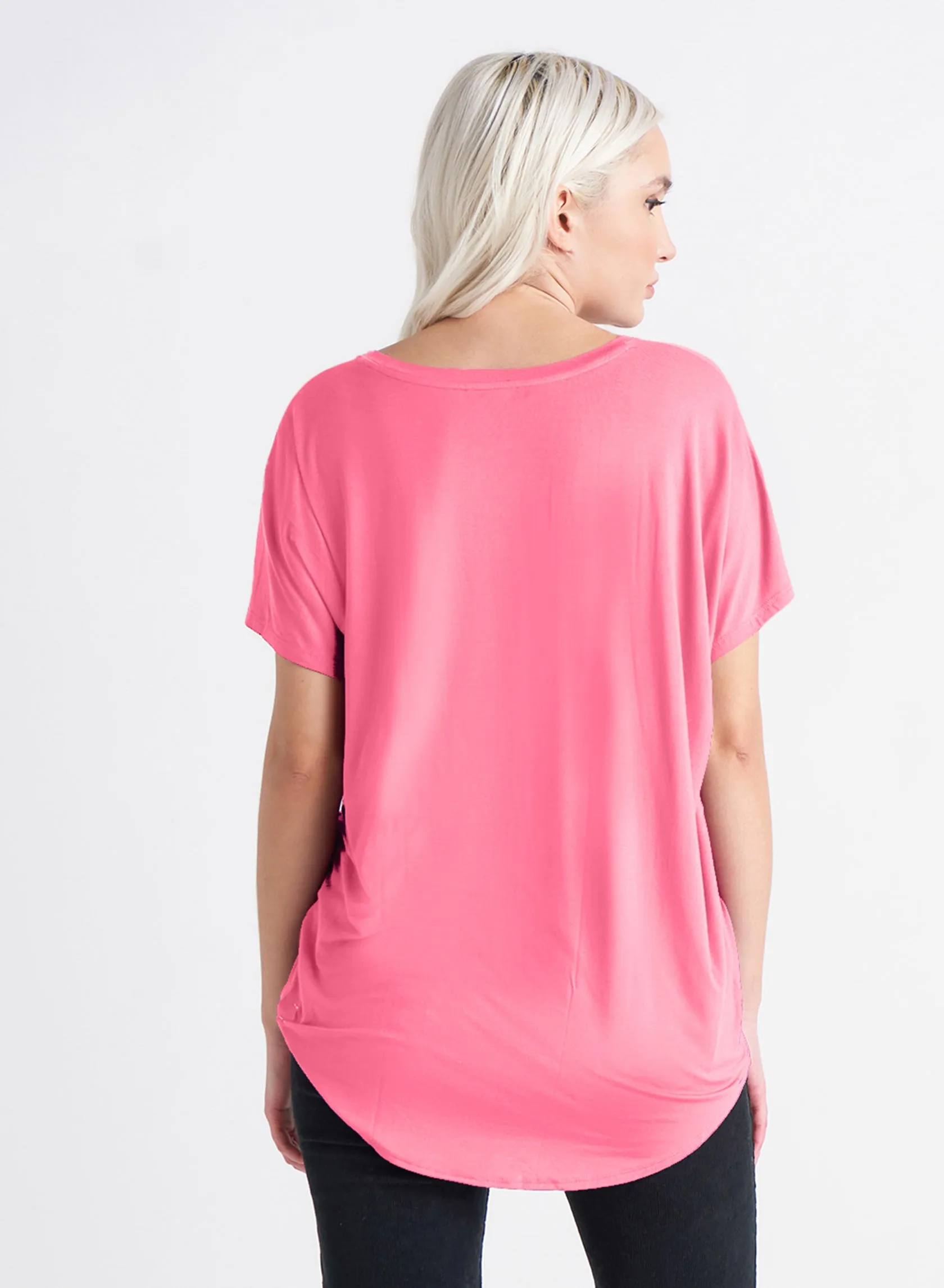 Black Tape V Neck Knit Tee