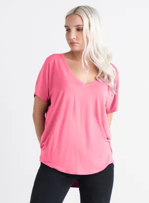Black Tape V Neck Knit Tee
