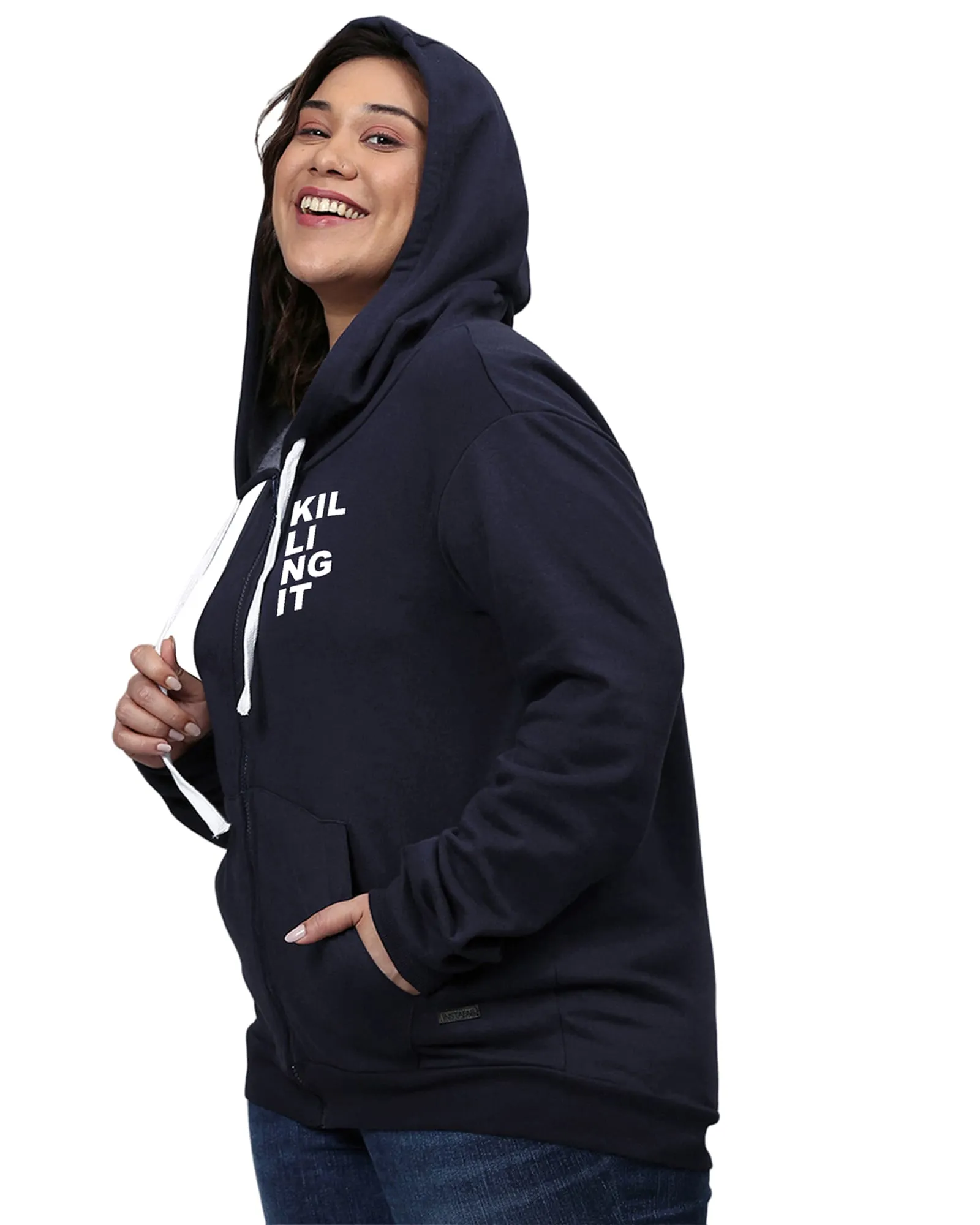 Blue "Killing It" Hooded Sweatshirt | Navy