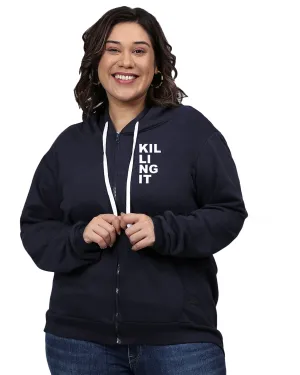 Blue "Killing It" Hooded Sweatshirt | Navy