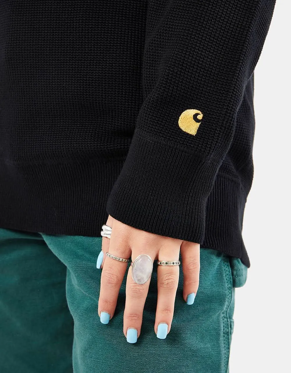 Carhartt WIP Chase Knitted Sweater - Black/Gold