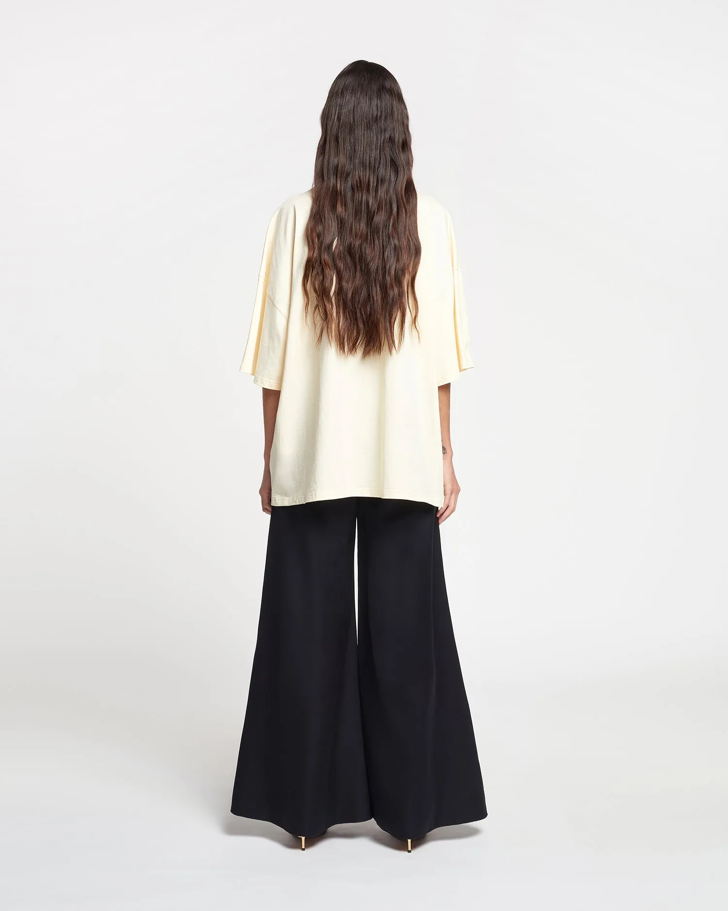 Charis - Fluted Tech-Satin Pants - Black