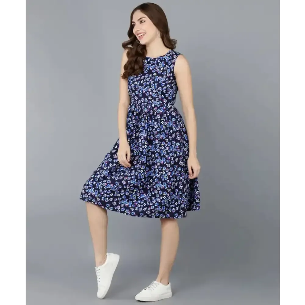 Classic Crepe Printed Dresses for Women