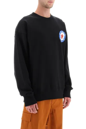 crew-neck sweatshirt with kenzo target print