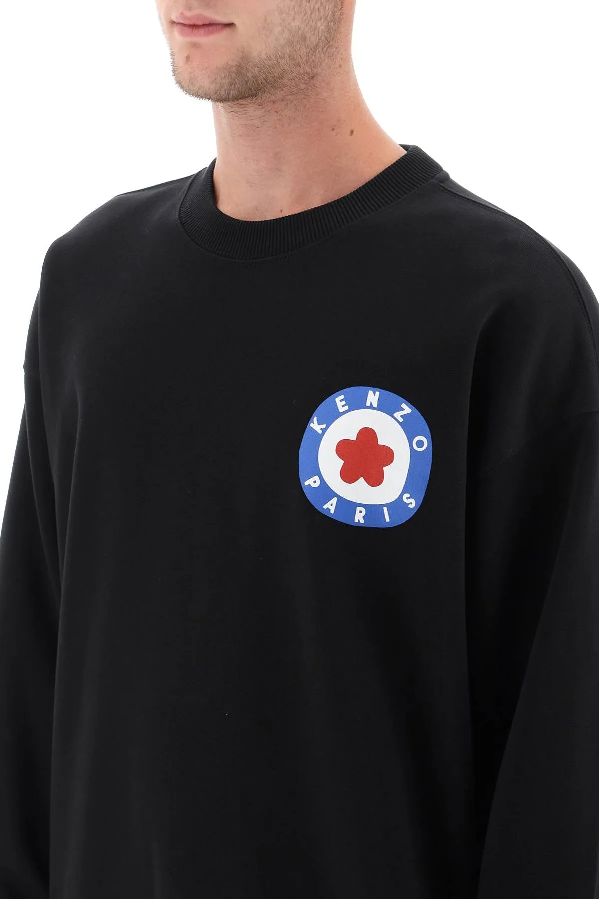 crew-neck sweatshirt with kenzo target print
