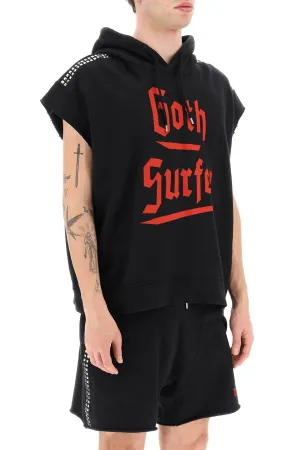 d2 goth surfer' sleeveless hoodie