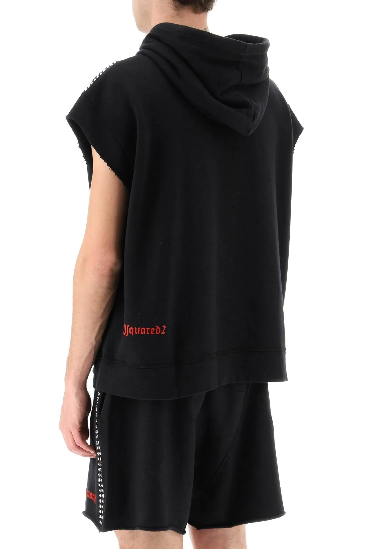 d2 goth surfer' sleeveless hoodie