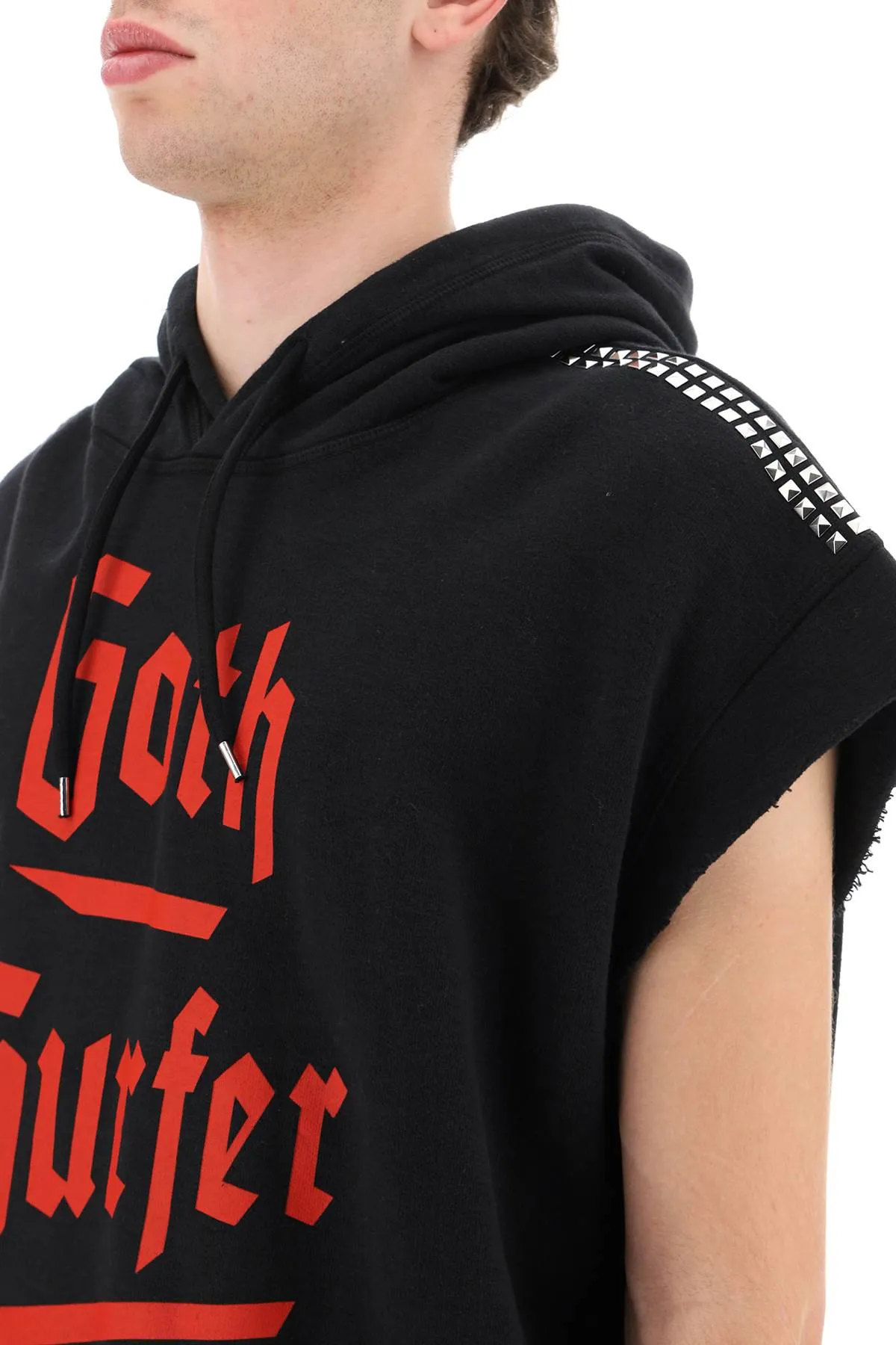 d2 goth surfer' sleeveless hoodie
