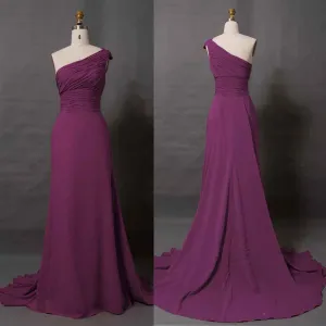 Elegant pale magenta evening dresses long