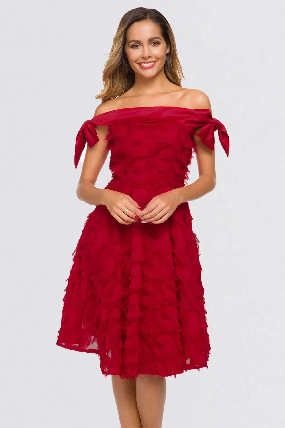 Elegant Short Off the Shoulder Prom Dresses