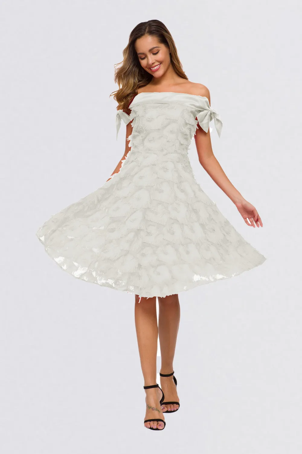Elegant Short Off the Shoulder Prom Dresses