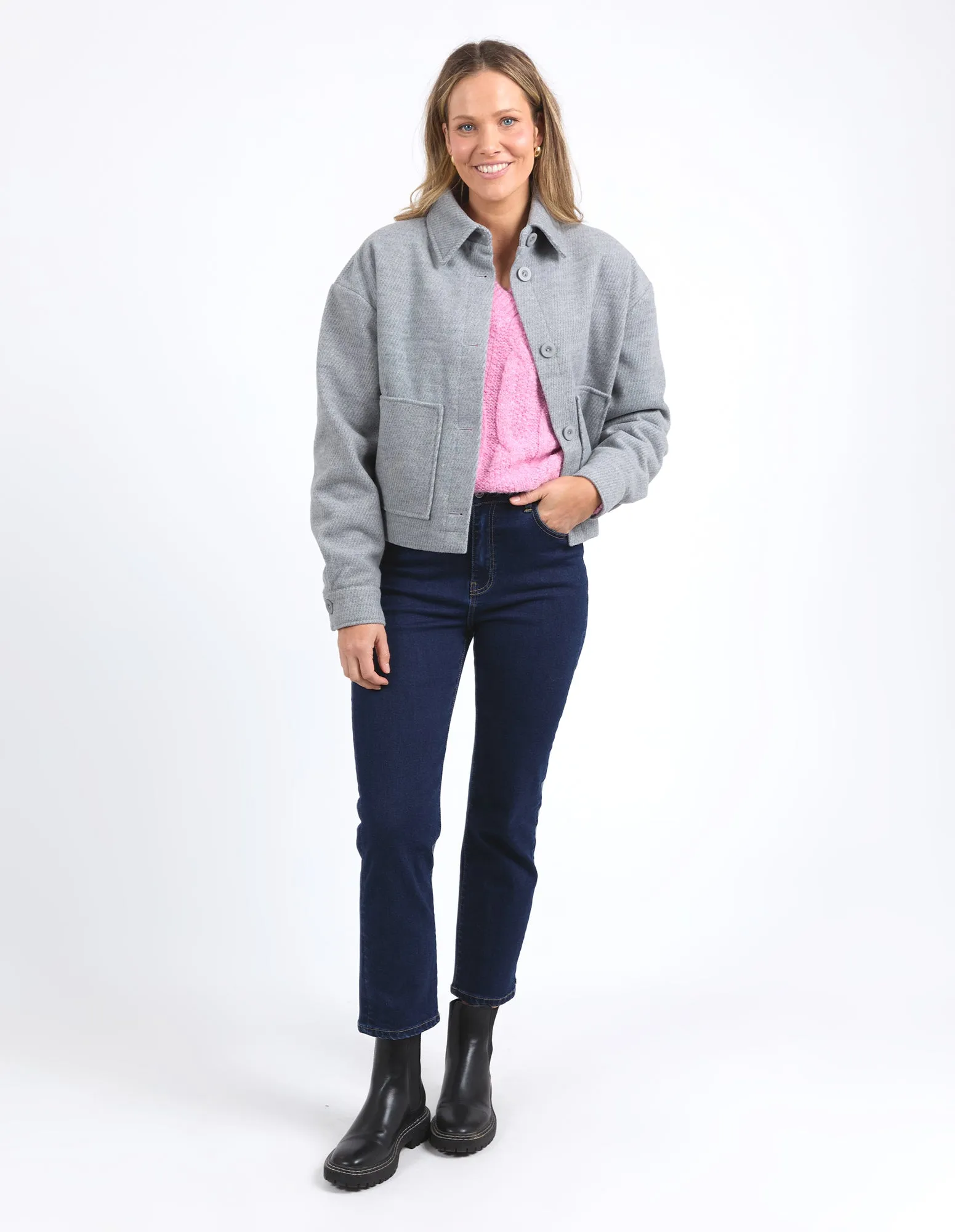 Elm Beck Jacket Grey Marle