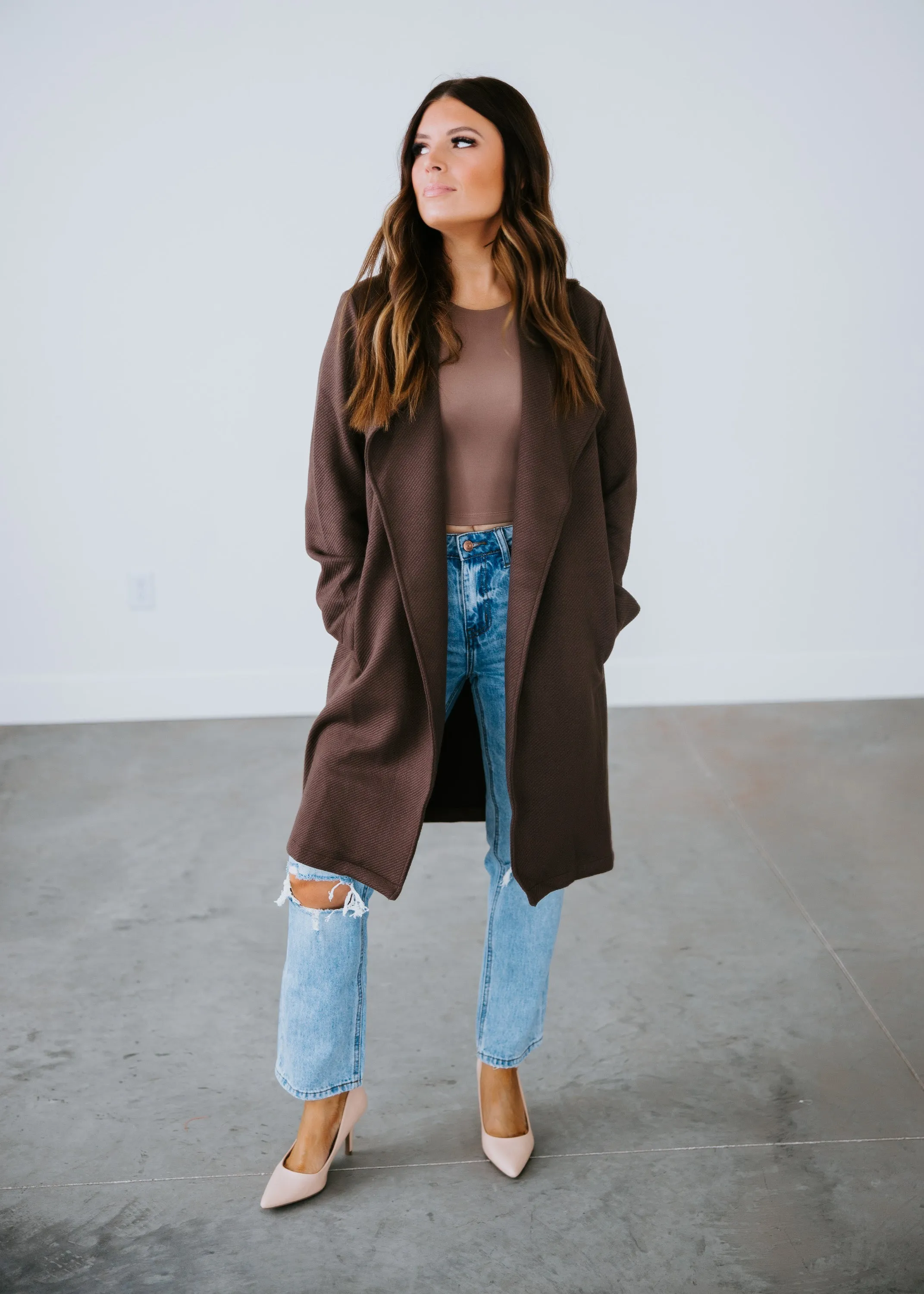 Emma Drape Front Coat