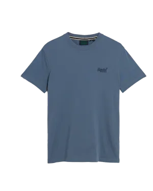 Essential Logo Embroidered T-Shirt in Heritage Washed Blue