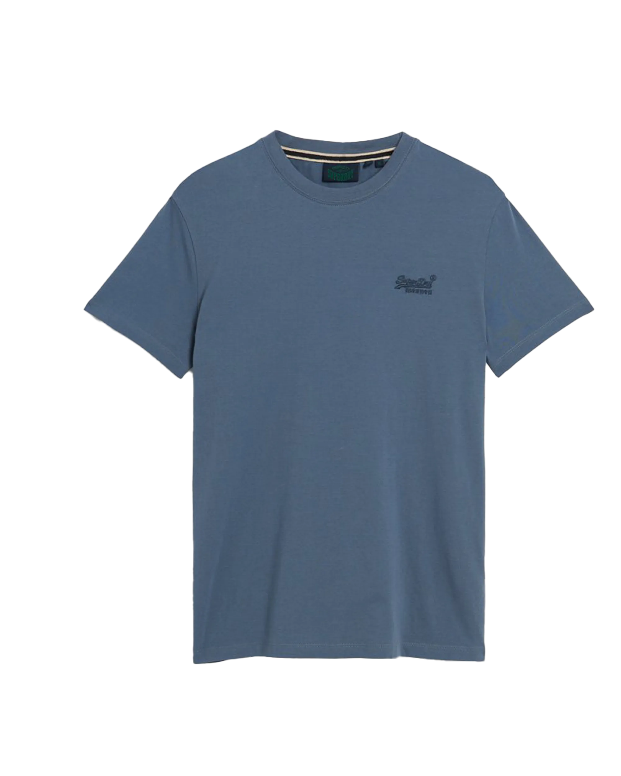 Essential Logo Embroidered T-Shirt in Heritage Washed Blue