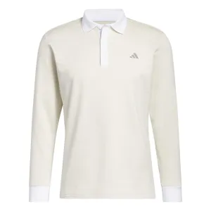 Essentials LS Polo White Melange - AW23