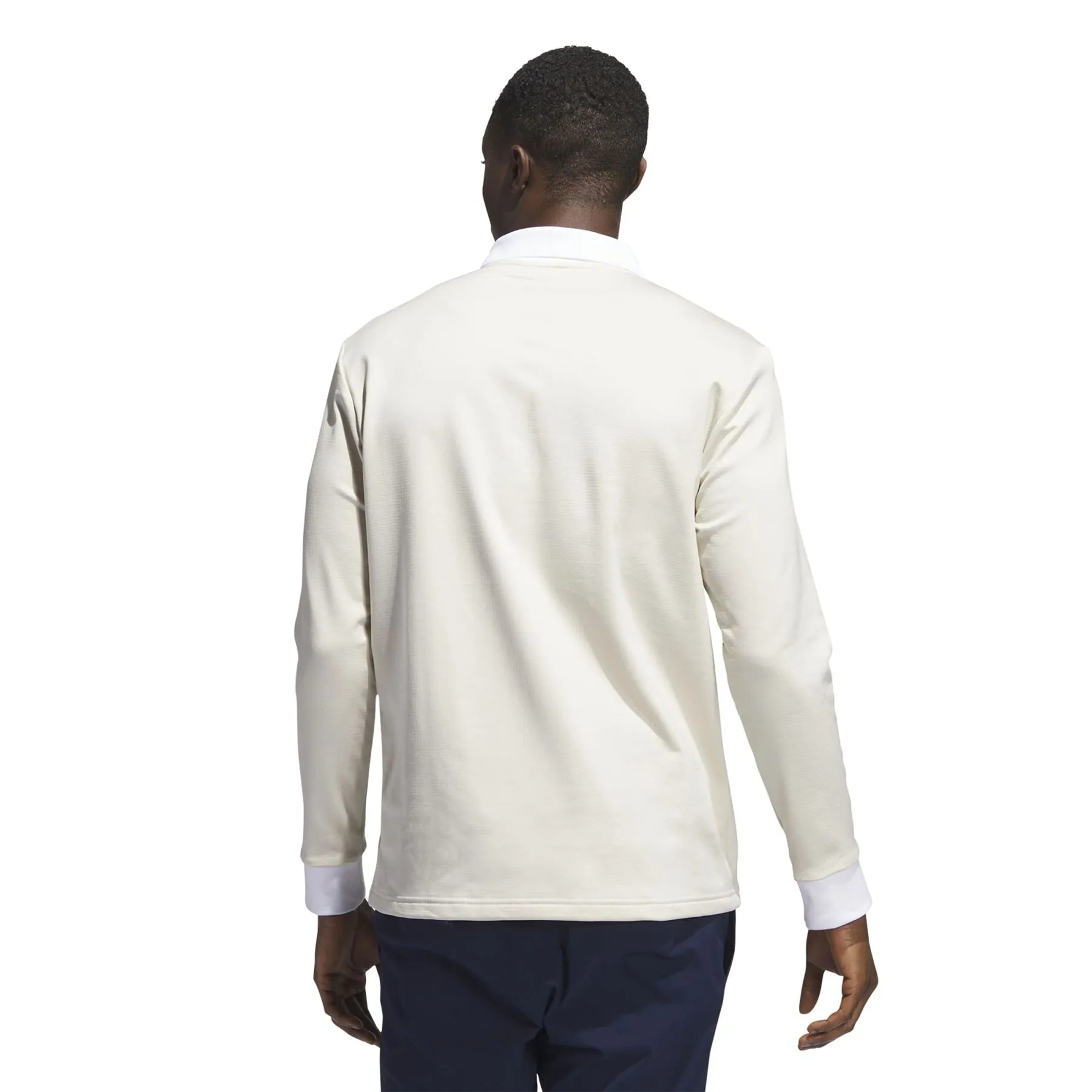 Essentials LS Polo White Melange - AW23