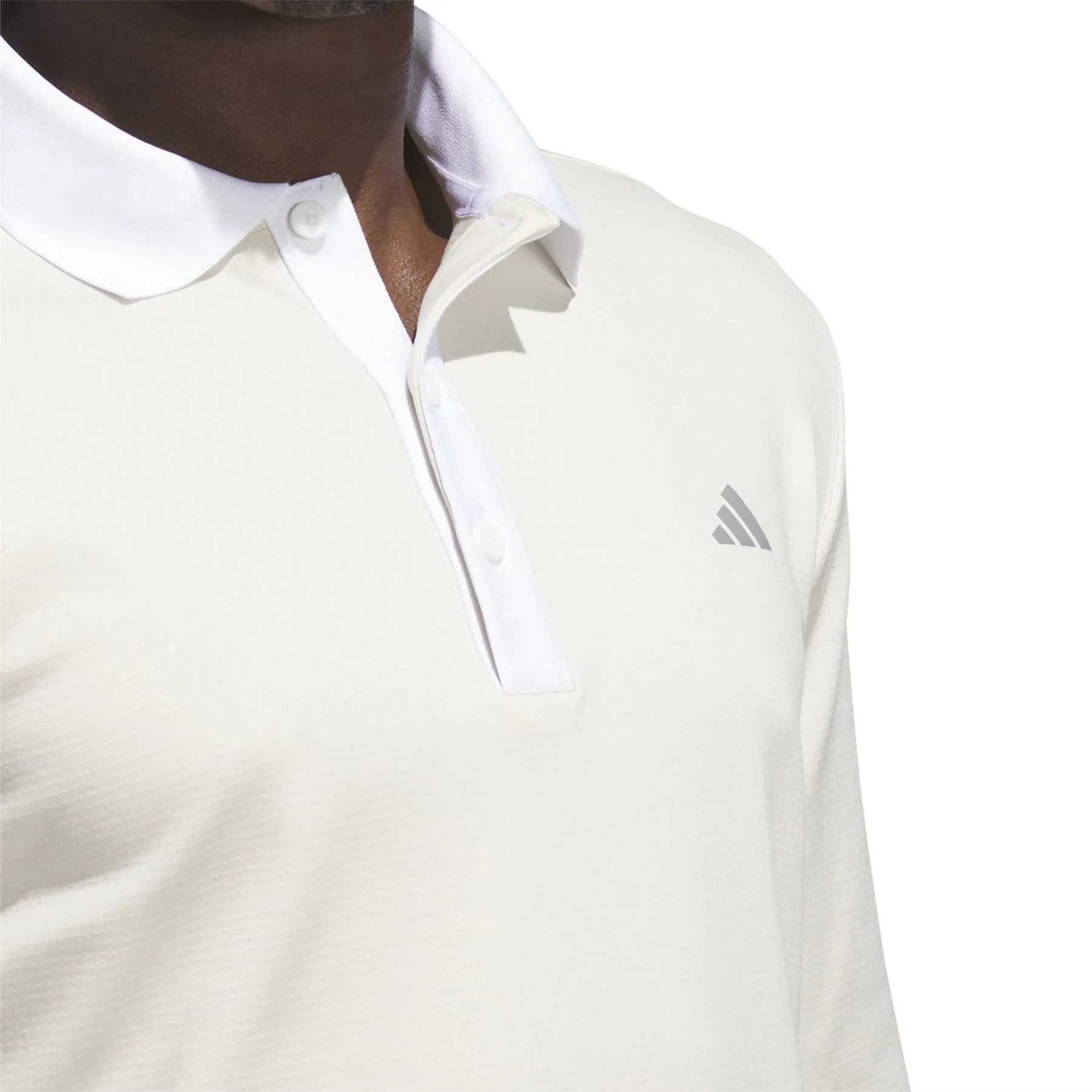 Essentials LS Polo White Melange - AW23