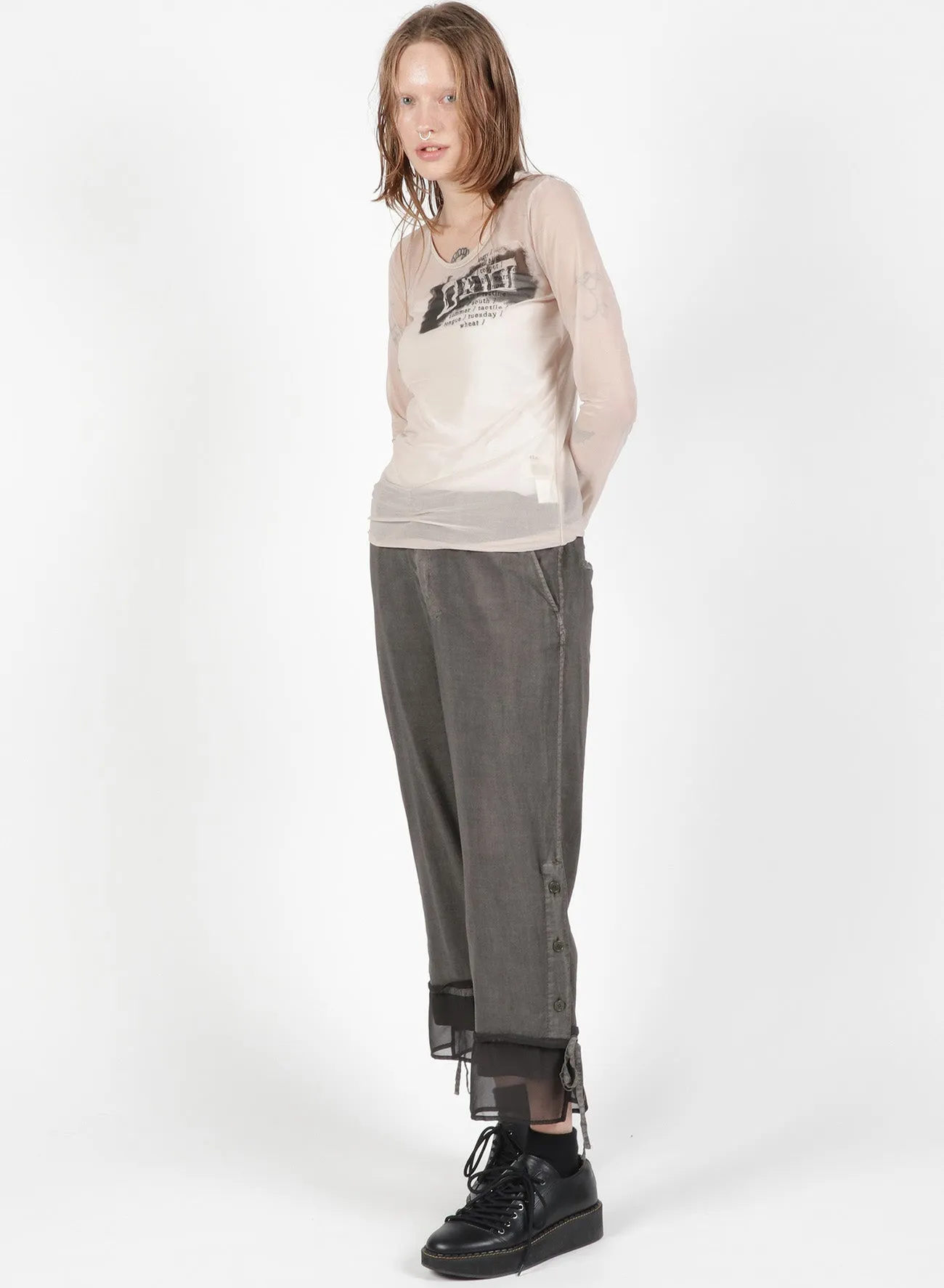FEU Embroidery & Print Tight Long Sleeve T