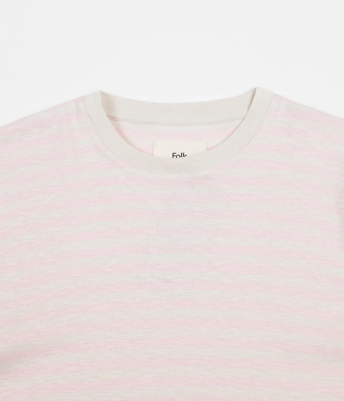 Folk Classic Stripe T-Shirt - Pink Ecru