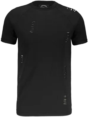 Freddy Destroyed Ripped Front T-Shirt in Black