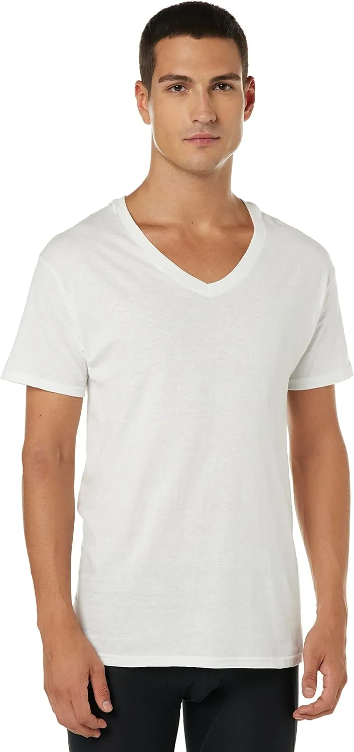 Hanes mens Comfortsoft Tagless V-Neck Undershirt 7 Pack