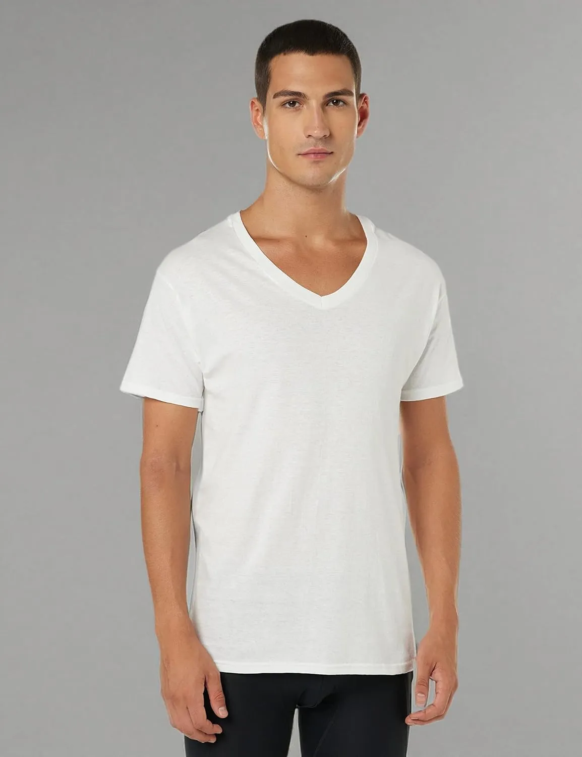 Hanes mens Comfortsoft Tagless V-Neck Undershirt 7 Pack
