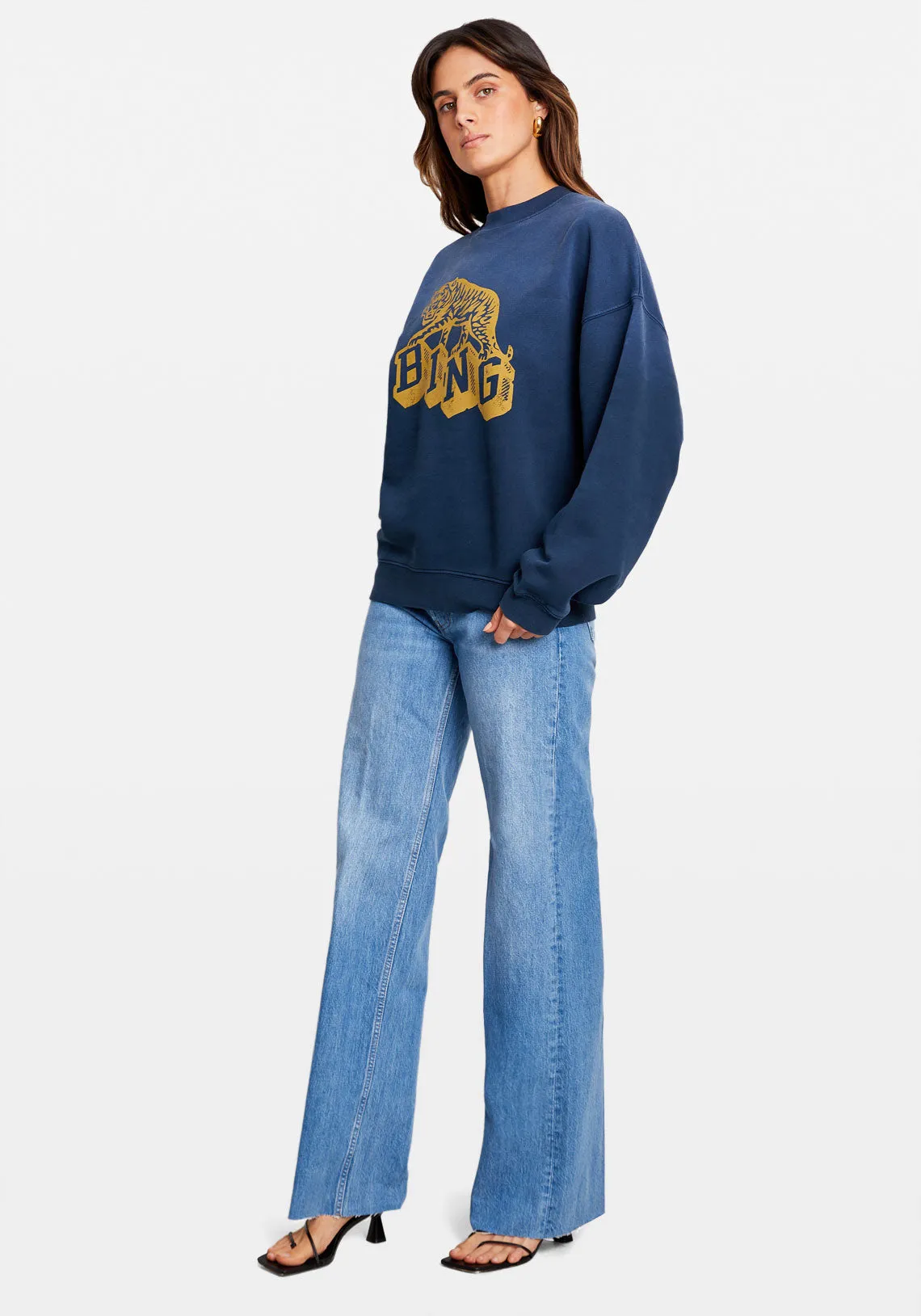 HARVEY CREW RETRO TIGER WASHED FADED NAVY