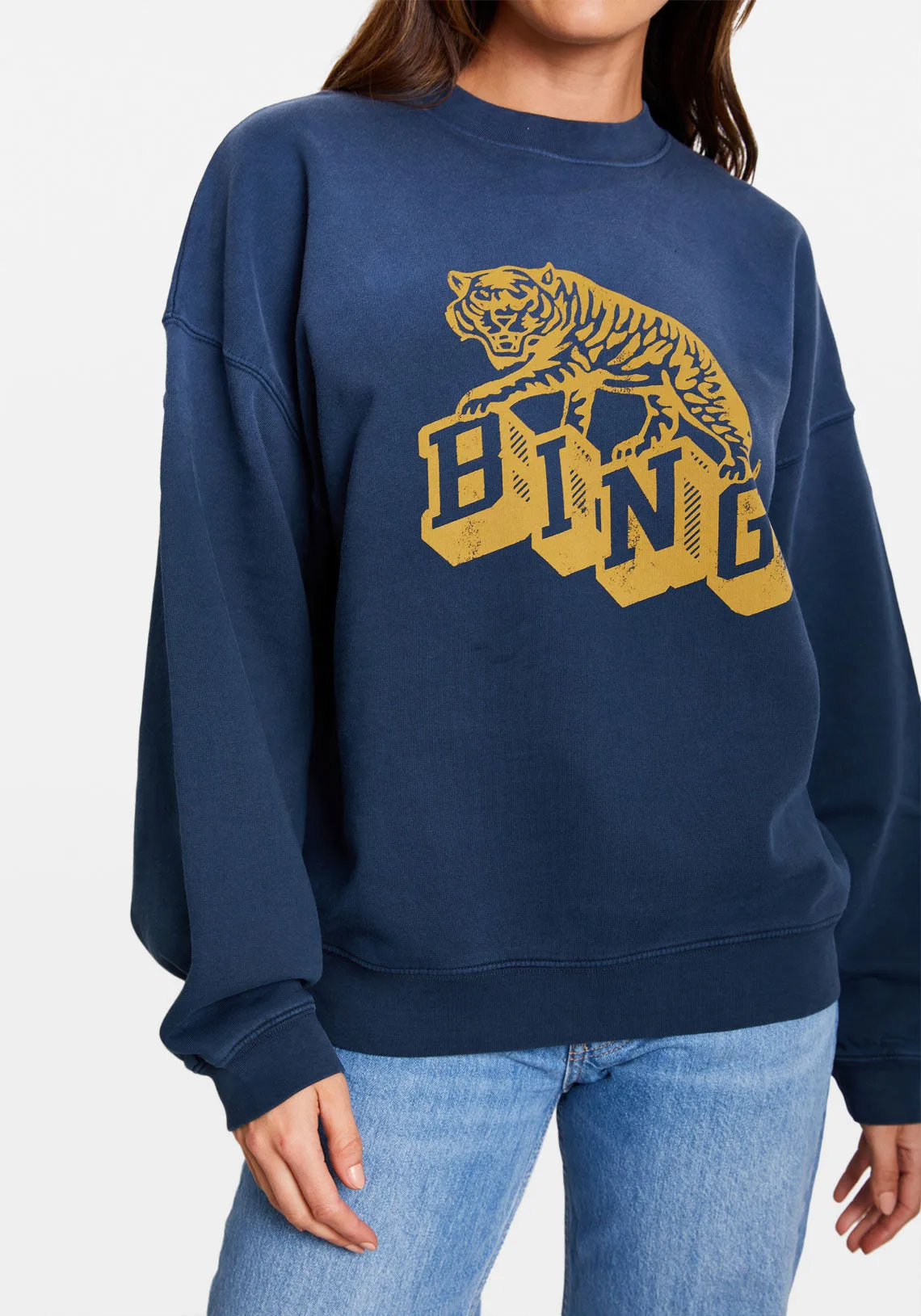 HARVEY CREW RETRO TIGER WASHED FADED NAVY