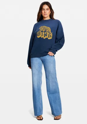 HARVEY CREW RETRO TIGER WASHED FADED NAVY