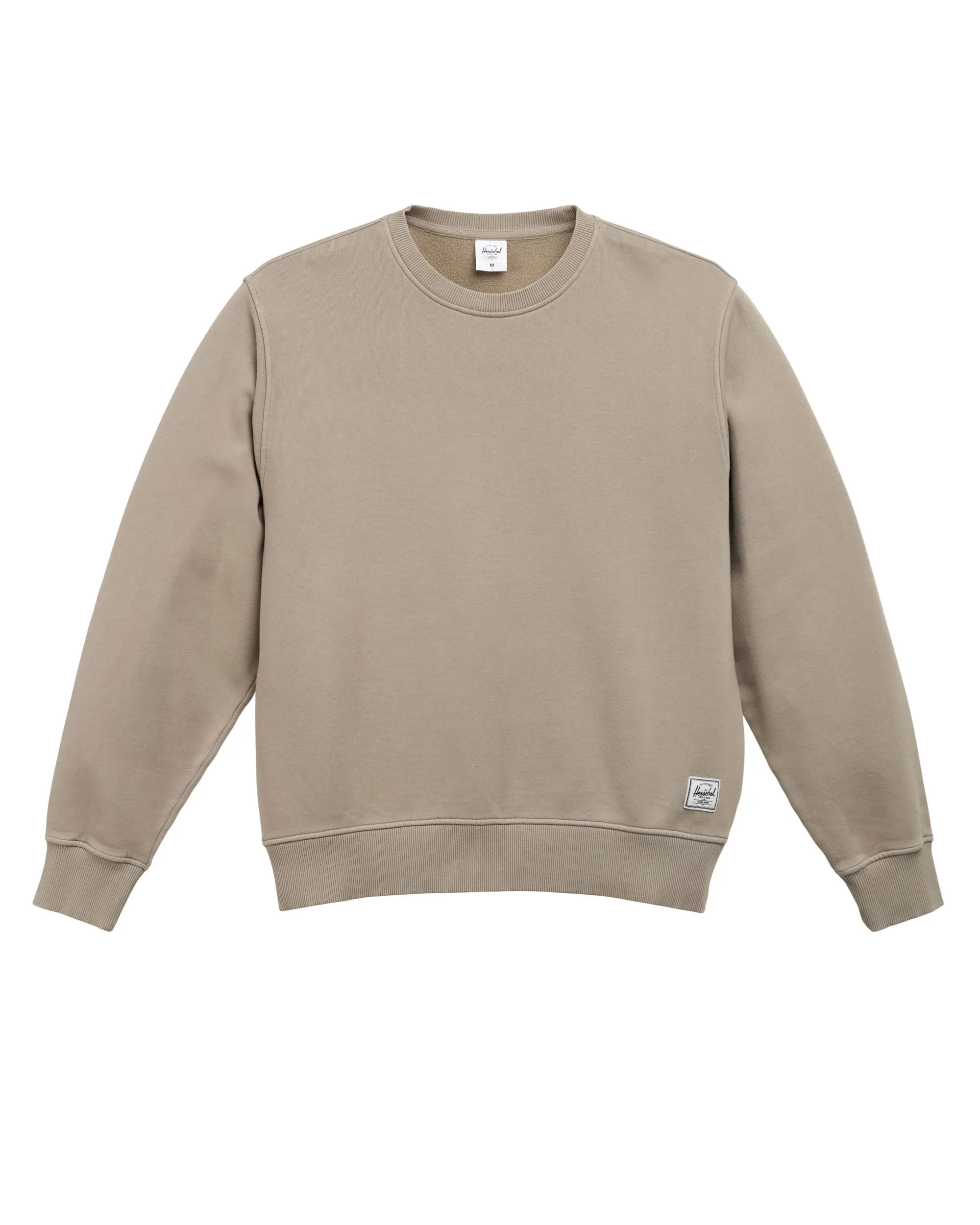 Herschel Men's Pigment Dye Classic Crew  Sweatshirt - Abbey Stone