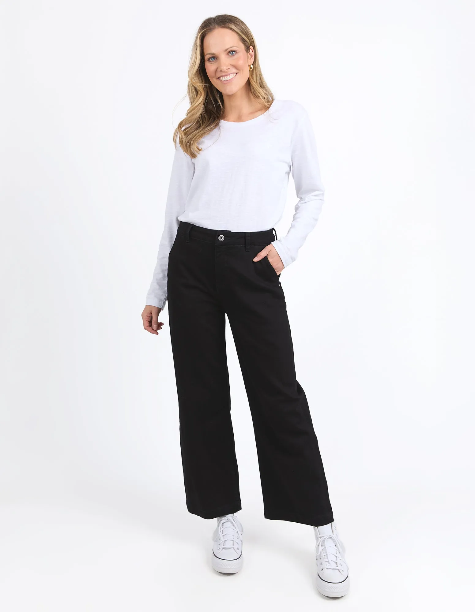 Izzy Wide Leg Jeans - Black