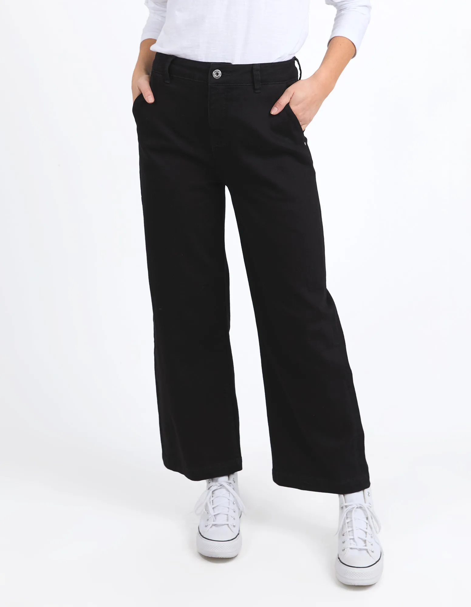 Izzy Wide Leg Jeans - Black