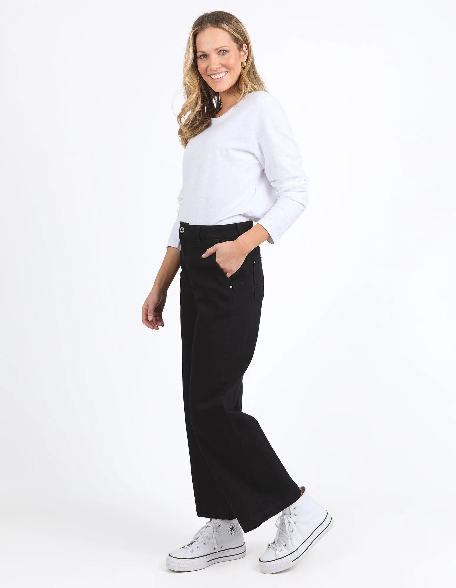 Izzy Wide Leg Jeans - Black