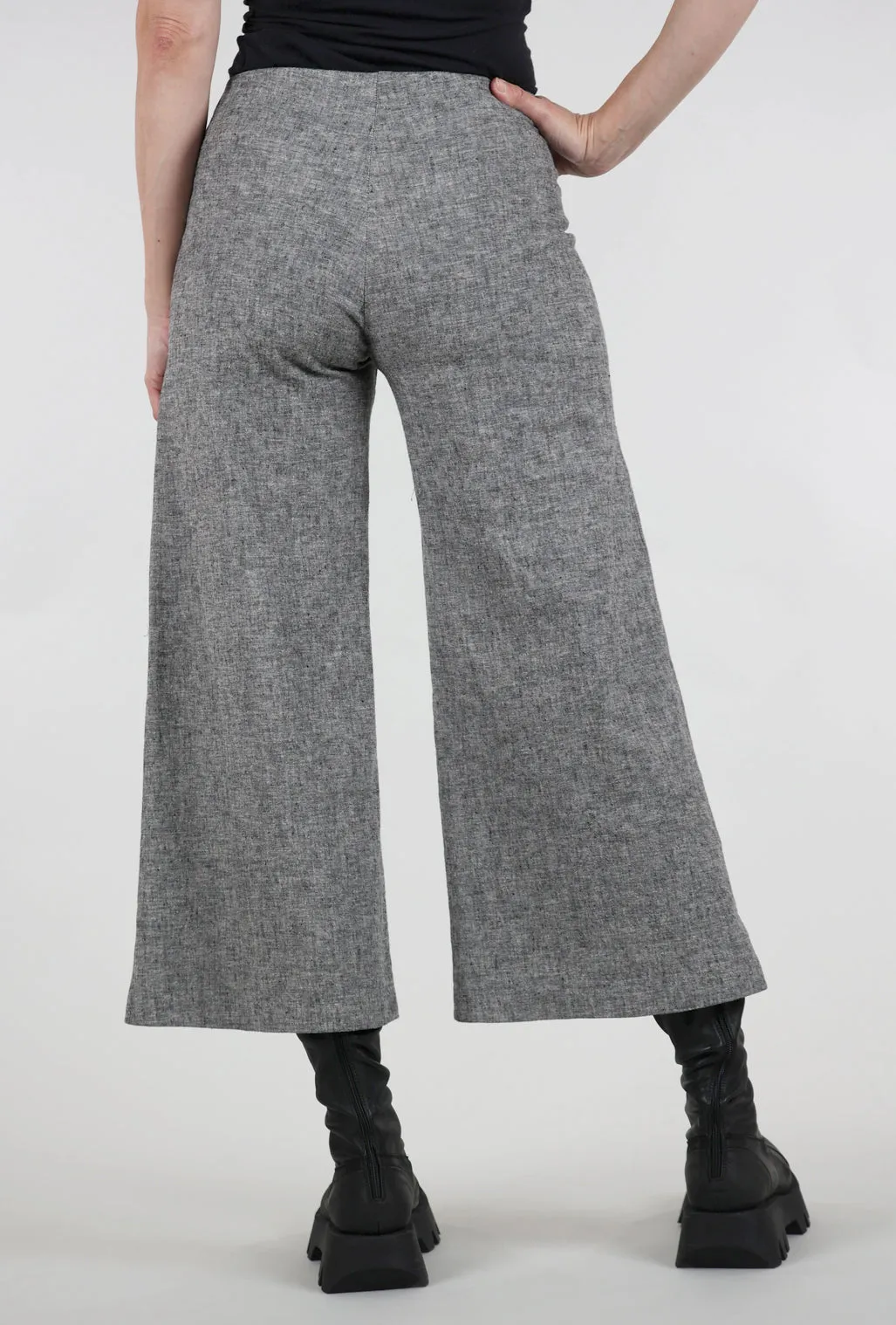 Jara Cropped Pant, Heathered Black