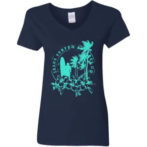Jesus Surfed Apparel - Women's V-Neck T-Shirt