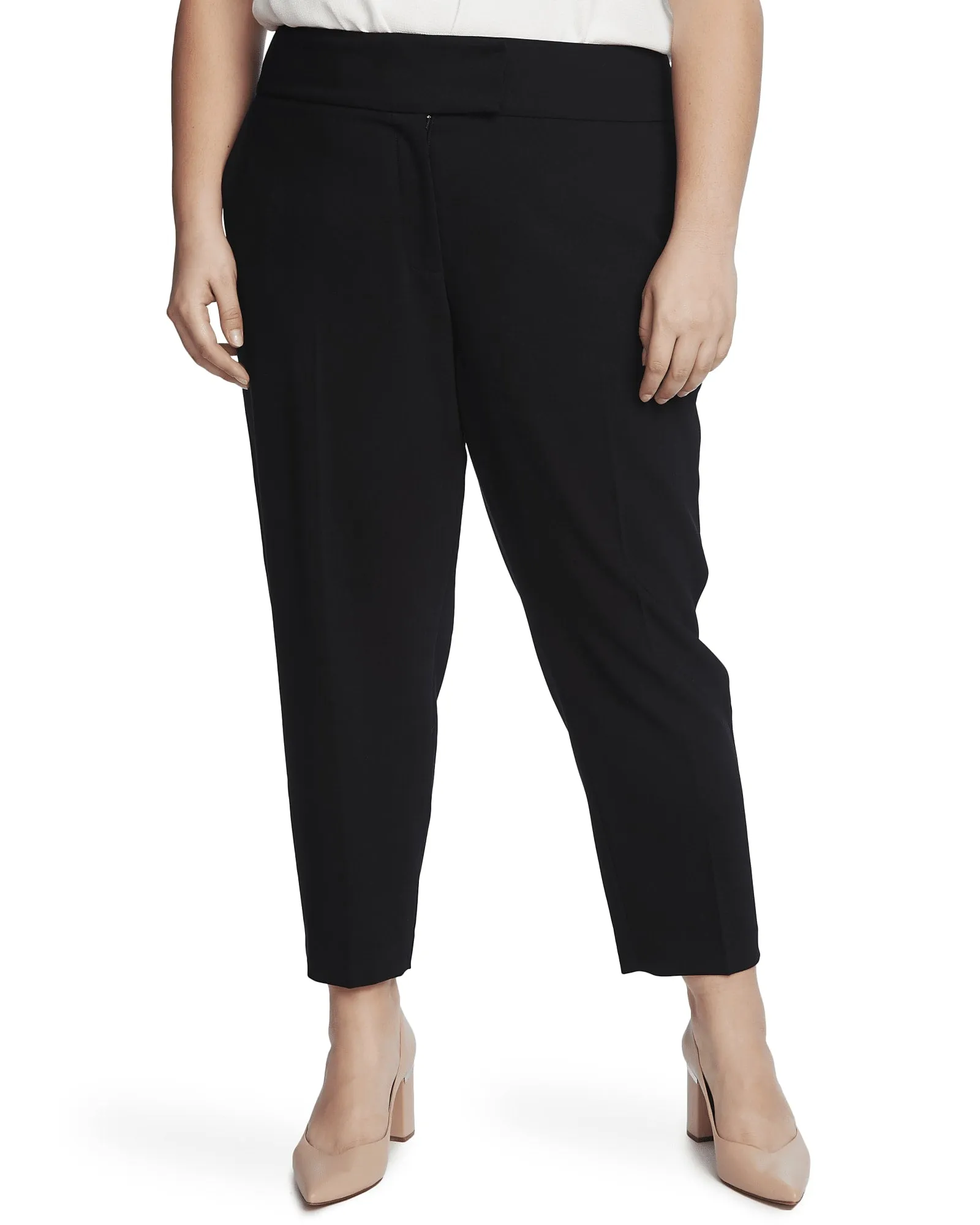 Jillian Straight-Leg Cropped Pants | 060-RICH BLACK