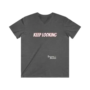 Keep Looking Men's Fitted V-Neck Short