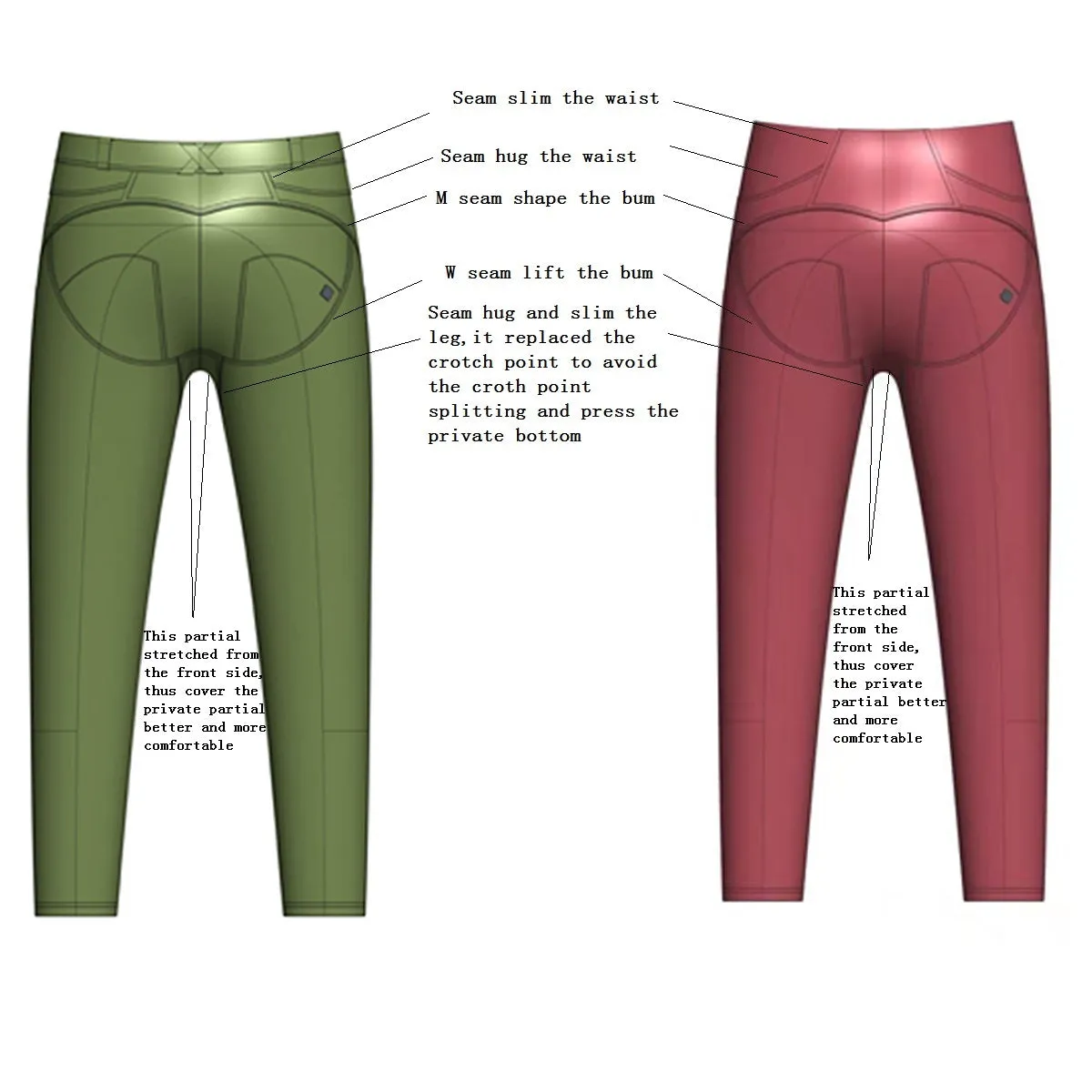 Melody Olive Yoga Peach Scrunch Bum Leggings Fitness Women Gym Tights Comfortable Skinny Pants Pencil Workout Pants