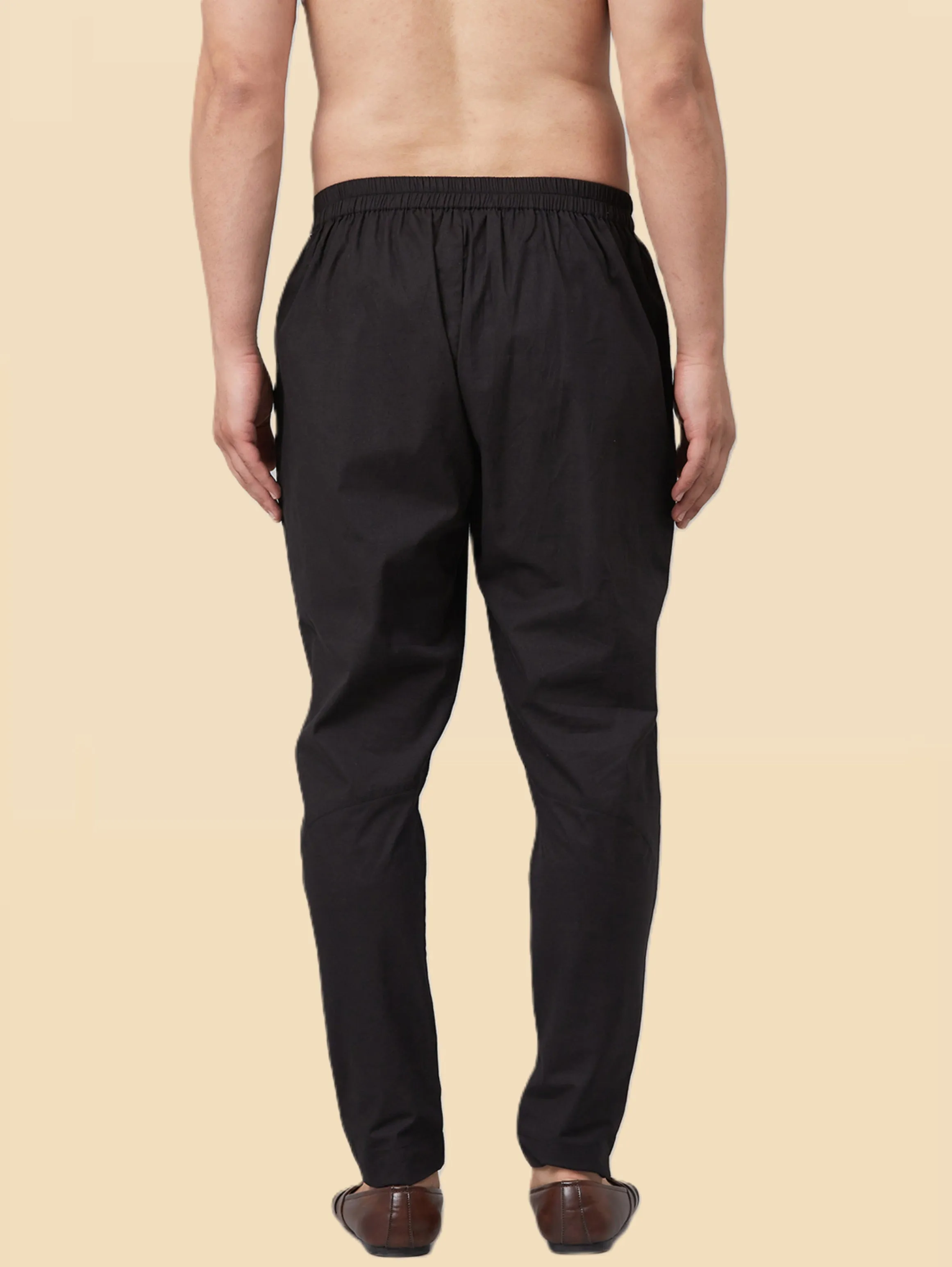 Men's Black Cotton pants